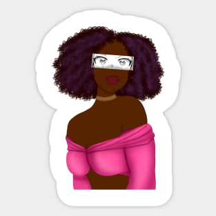 Black girl illustrations Sticker
